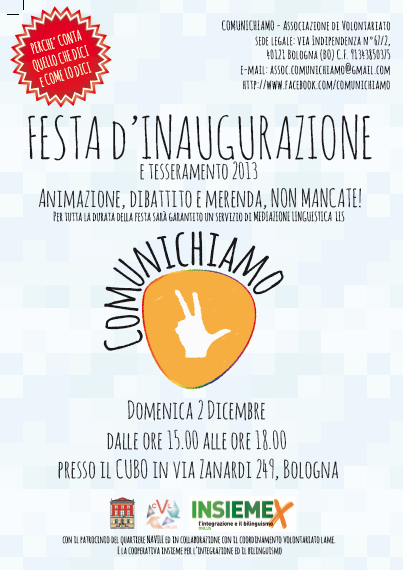 02.12.12 Festa inaugurale Associazione Comunichiamo