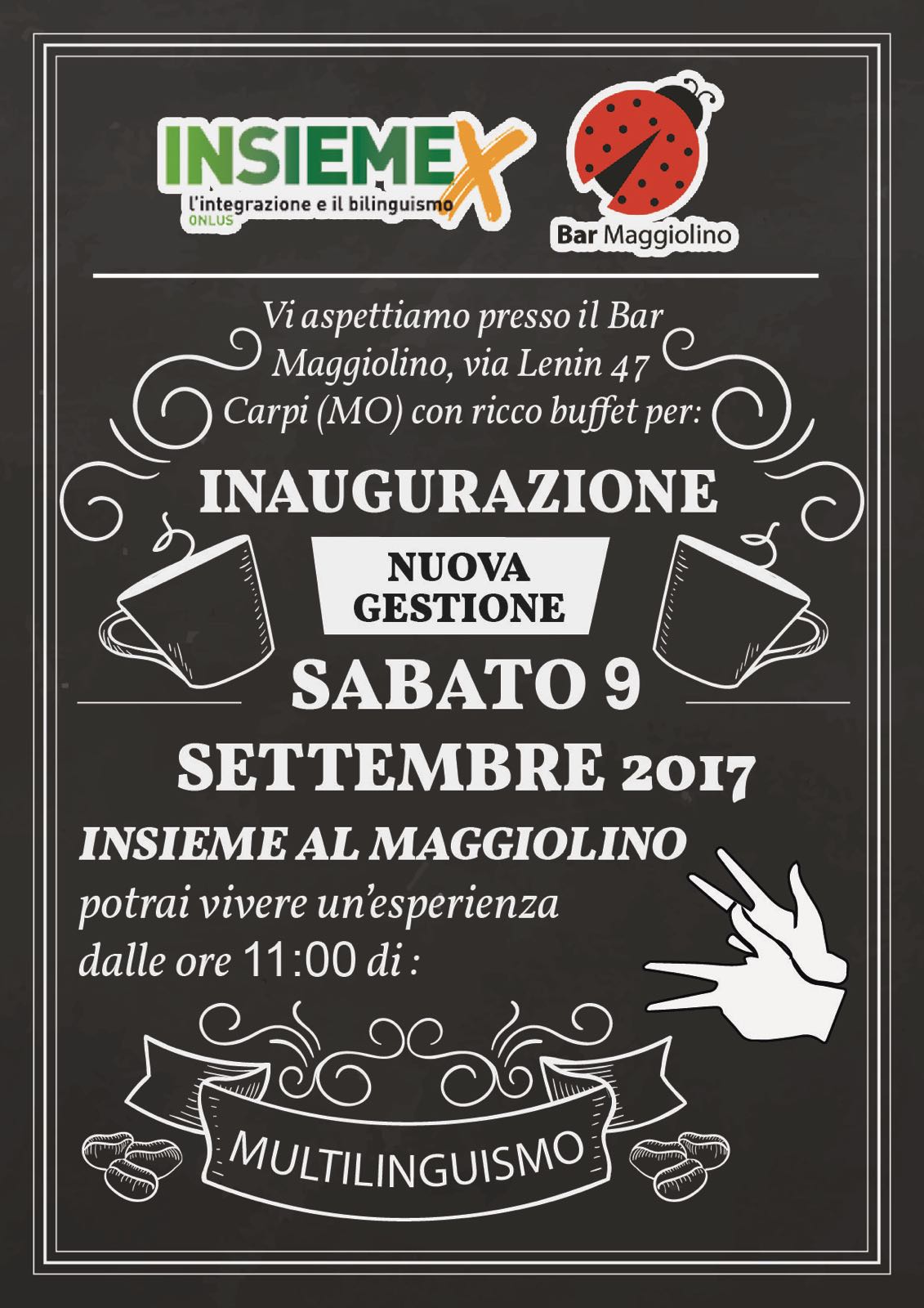 Carpi, inaugurazione del Bar Maggiolino!